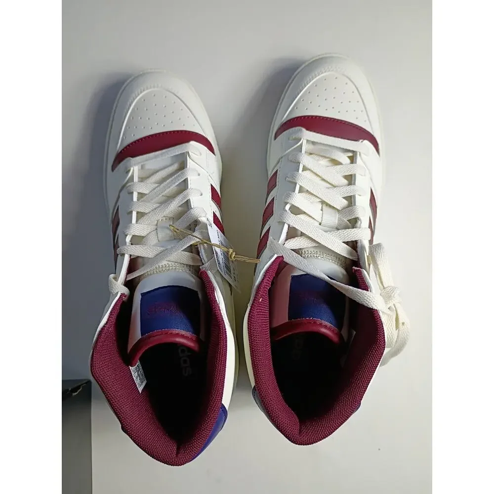Adidas Breakstart Mid White Burgundy Retro Sneakers